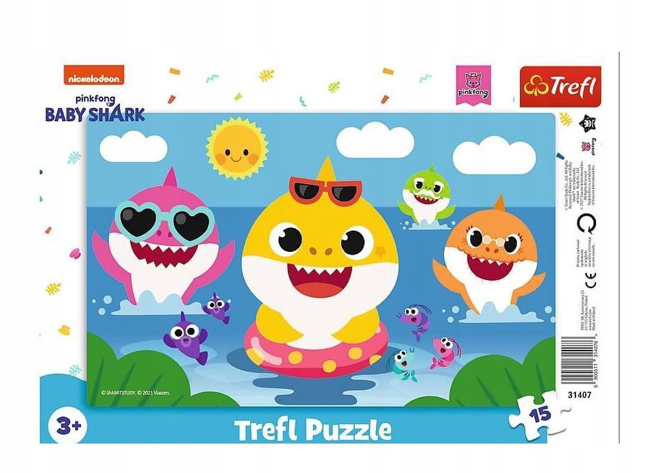

Trefl Puzzle 15el.-Wesołe rekiny