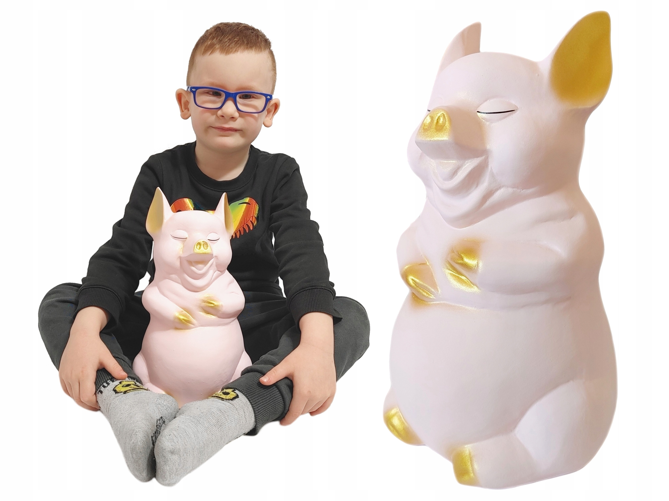 Prasátko Pokladnička Velká XXL Krémová Keramická K Rozbití Pro Děti dárek