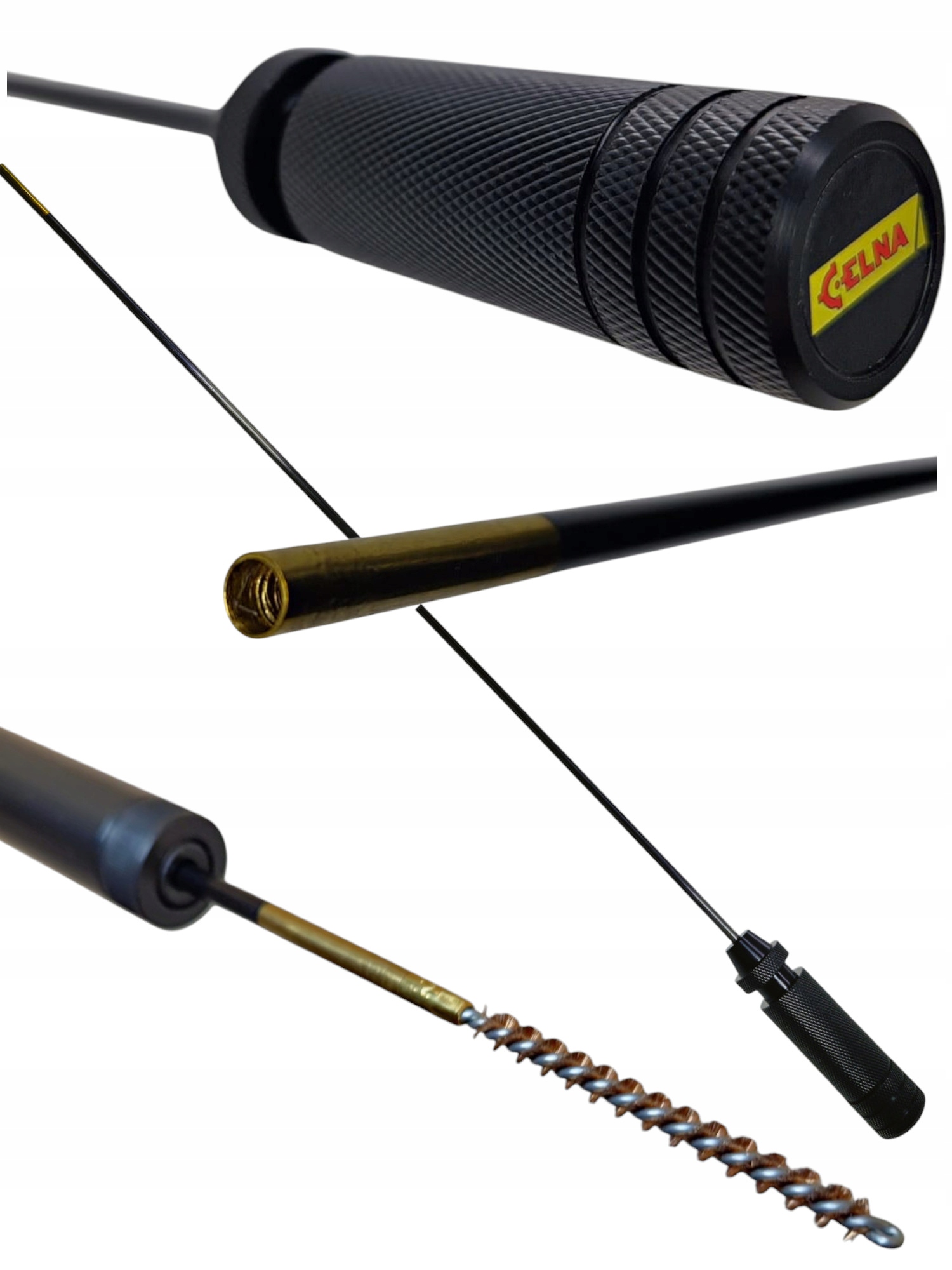 Vytěrák 112 cm na čištění zbraní, dlouhý, ložiskový, uhlíkové vlákno Celna