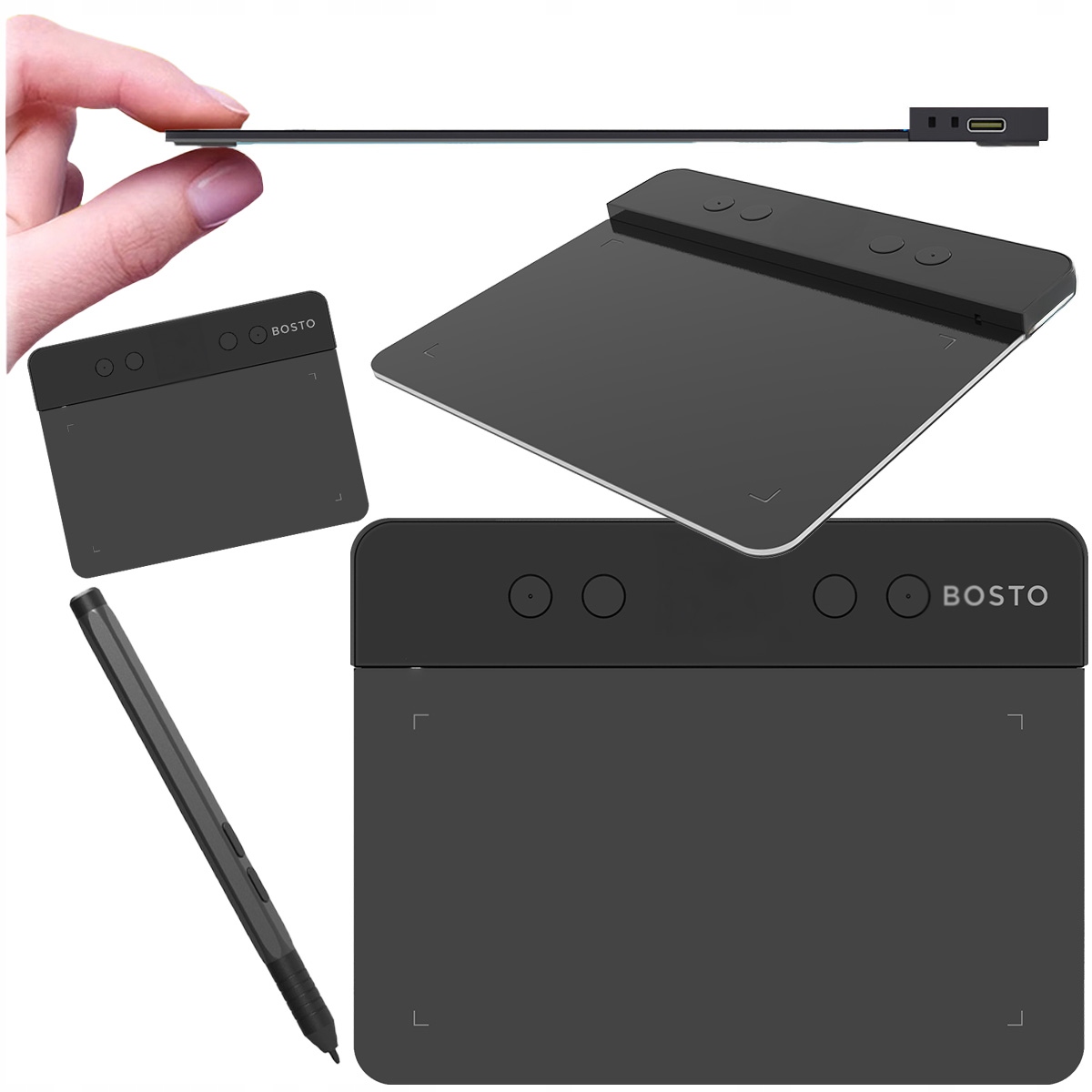 Bosto T430KPROFESJONALNY Tablet graficzny z piórem 16384