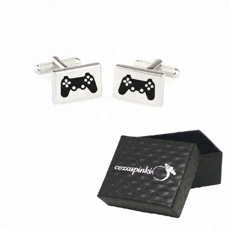 

Spinki do mankietów prostokątne Pady PS4 ślub