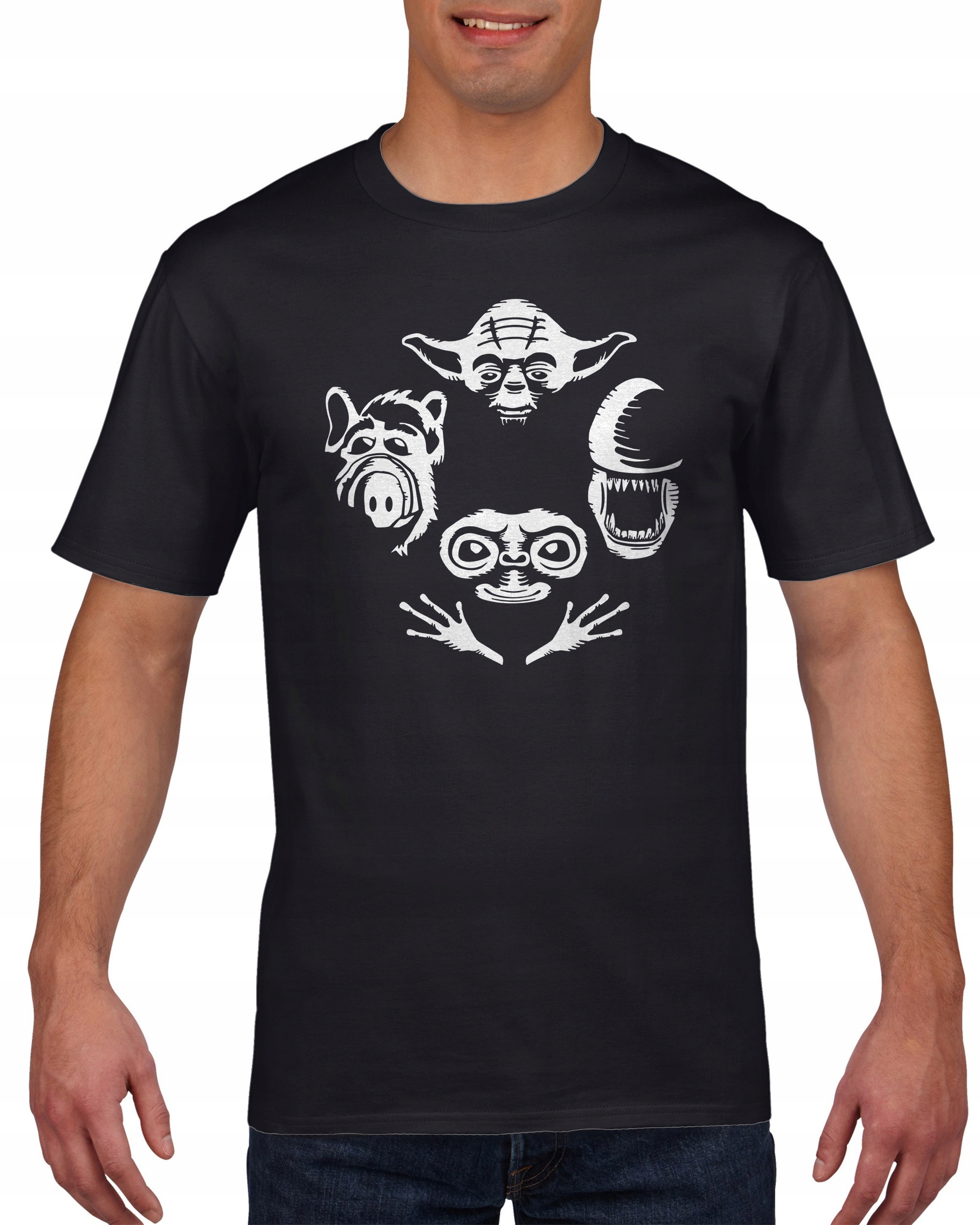 

Koszulka męska Alf Et Yoda Obcy Geek Rhapsody c XL