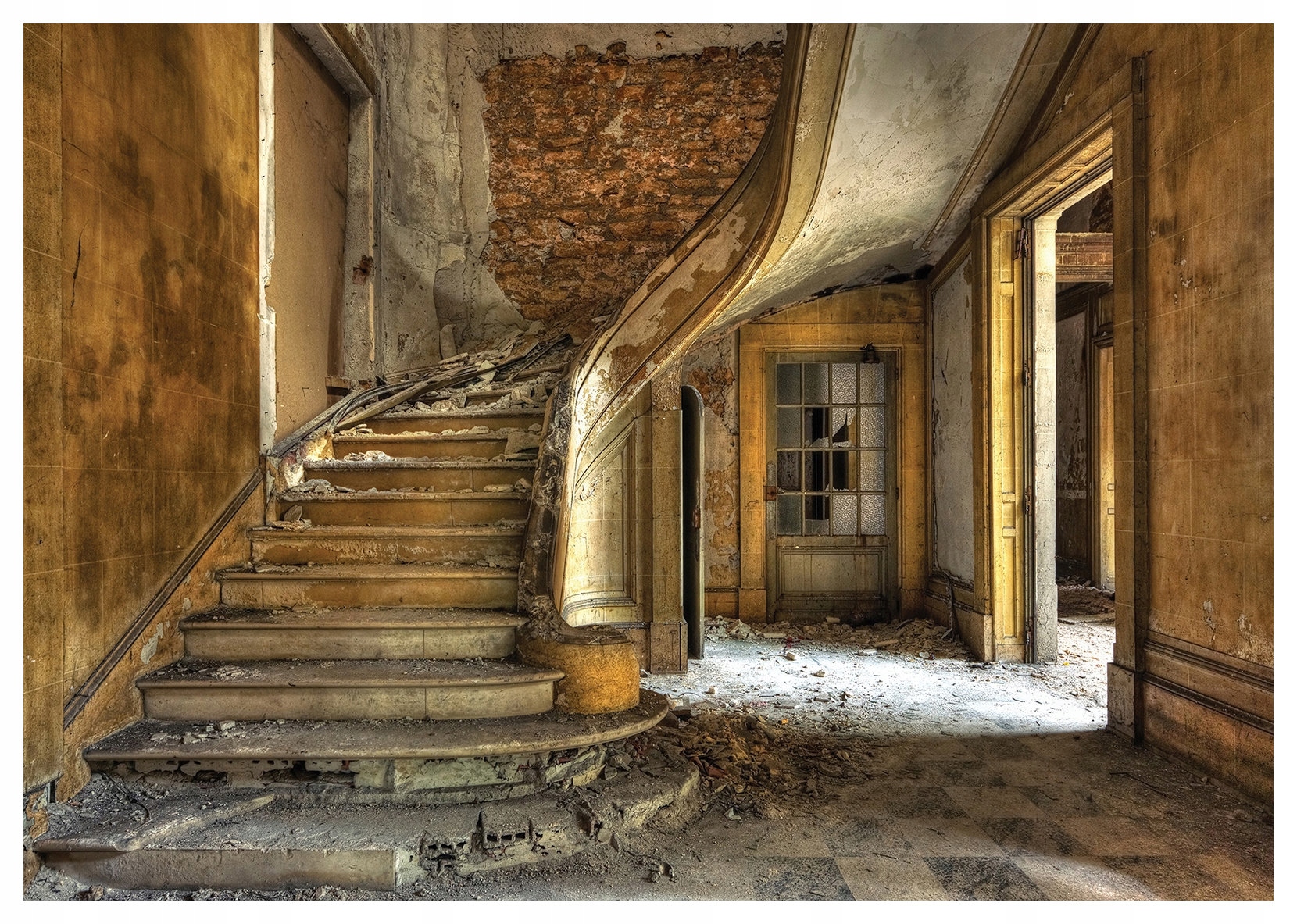 Vliesová fototapeta Zřícenina času Schody Architektura 254x184 lepidlo