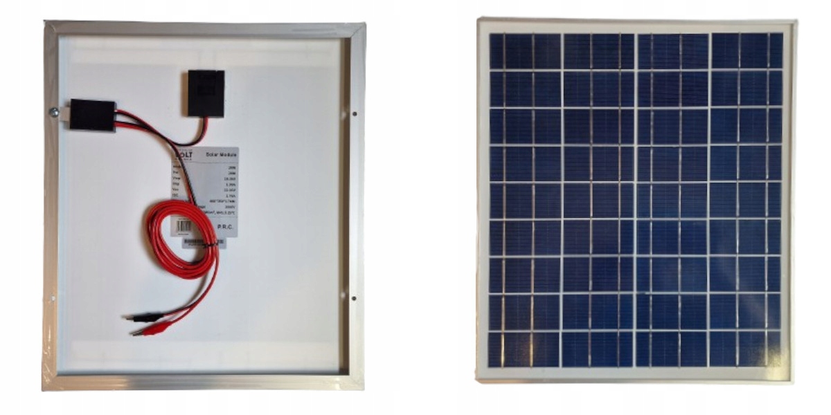 Panel Solarny 20W 12V Poli Z Regulatorem Ładowania Ładowarka Do Pastucha