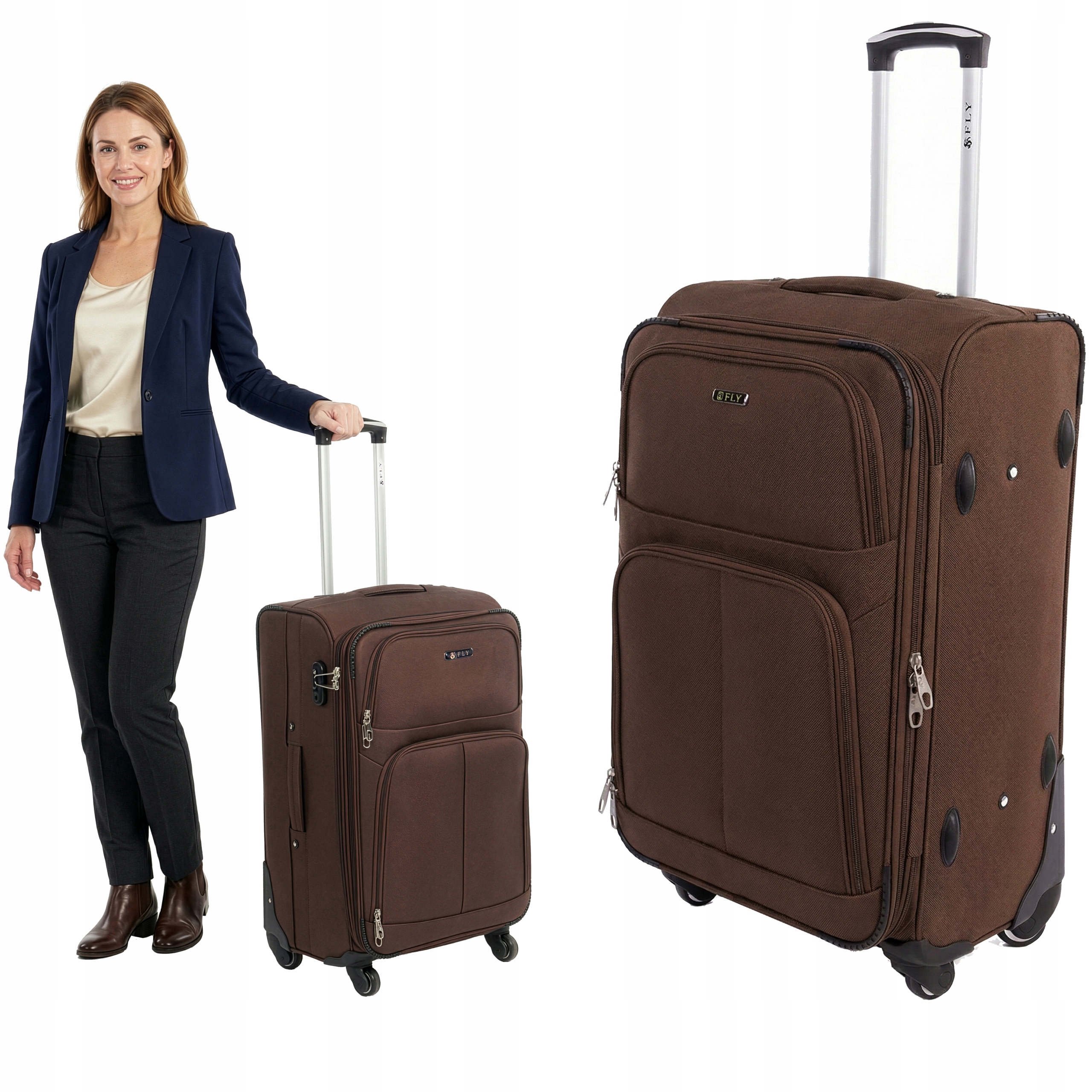 DUŻA WALIZKA PODRÓŻNA MATERIAŁOWA NA 4 KOŁACH 94 LITRY