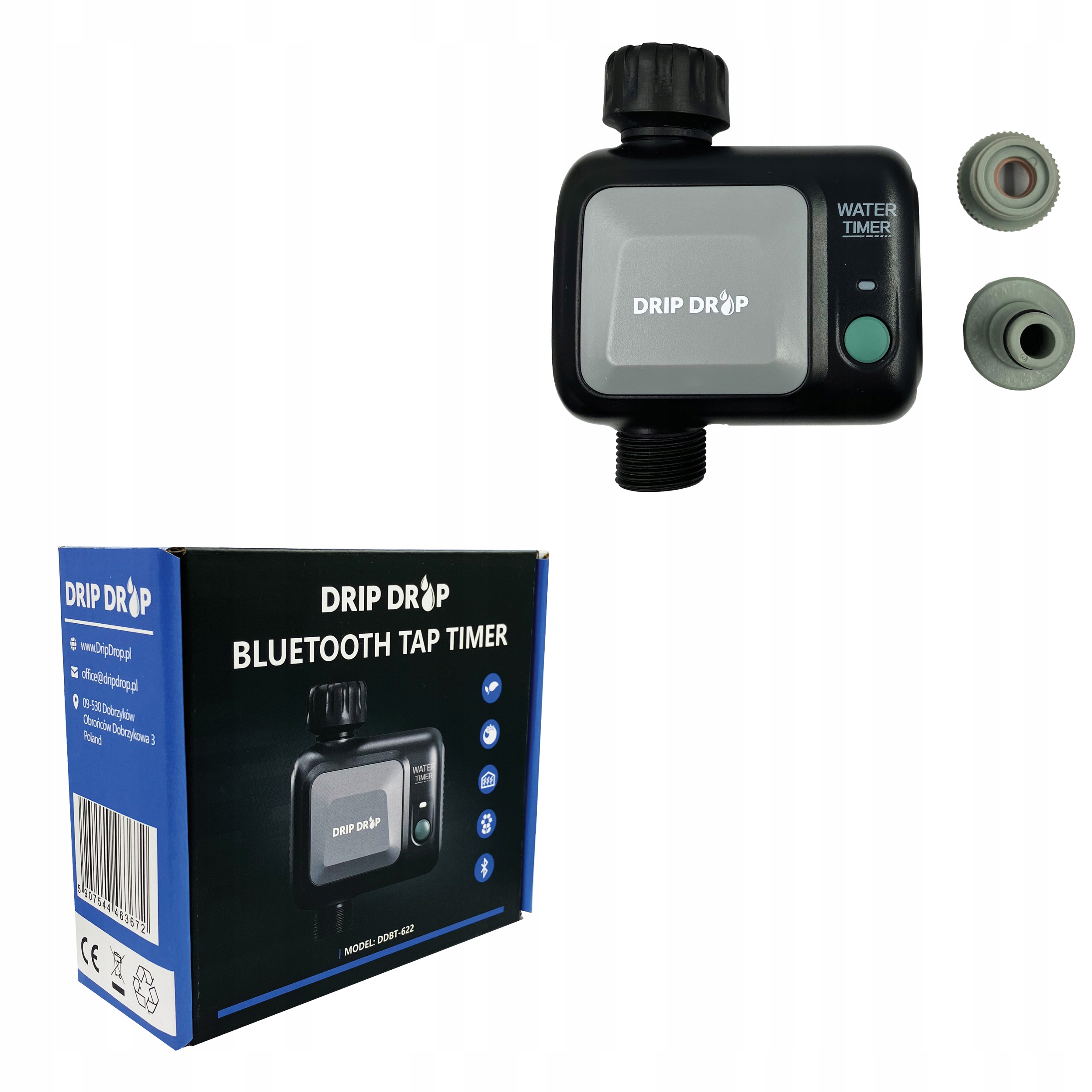 Bateriový Bluetooth ovladač s aplikací na kohoutku DripDrop 1 Sekce