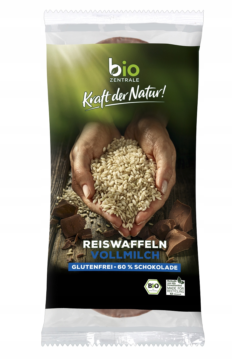 Rýžové Oplatky Zalité Mléčnou Čokoládou Bezlepkové Bio 100 g Bio Zentrale