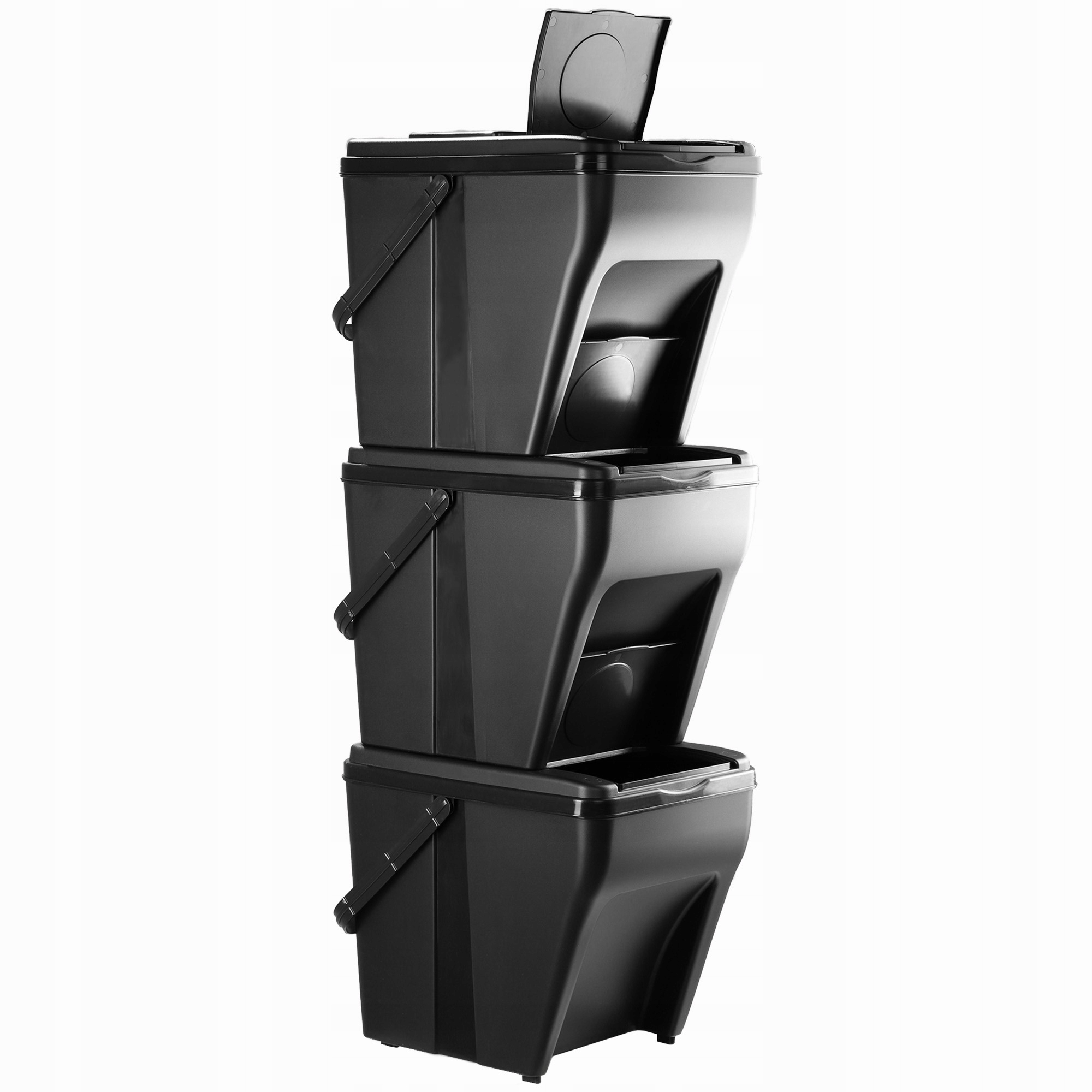 Levně Odpadkový Koš Na Třídění Set 3x25L Etikety