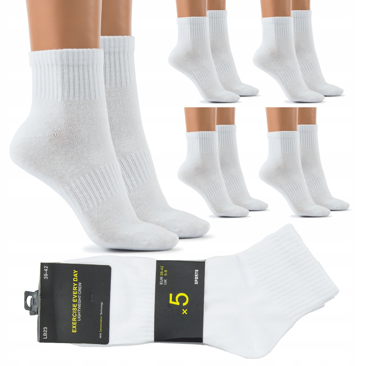 

5x Skarpety męskie krótkie Premium Bawełna 39-42