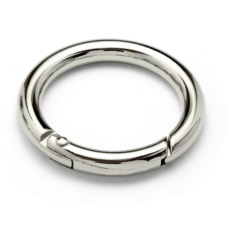 Kółko otwierane karabińczyk 32 mm srebrny