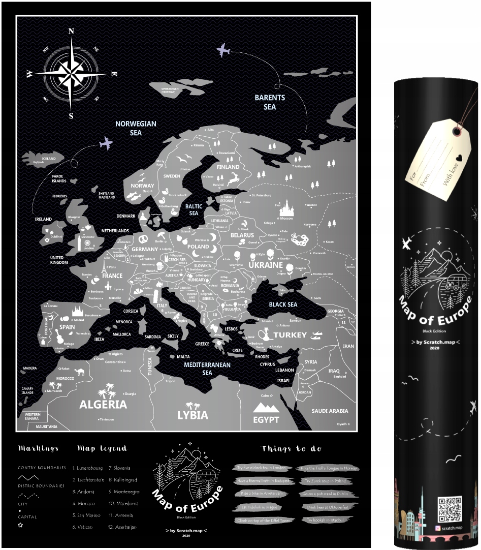 

Mapa Zdrapka Europa Silver Polski Produkt