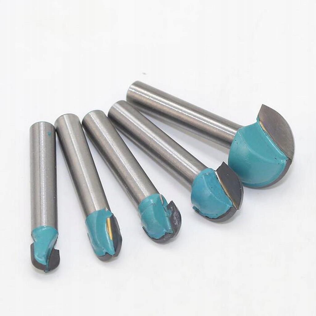 5 Pcs Flute Milling Cutter Round Nose Cutter Half Round Milling Cutter Ball Zastosowanie inne