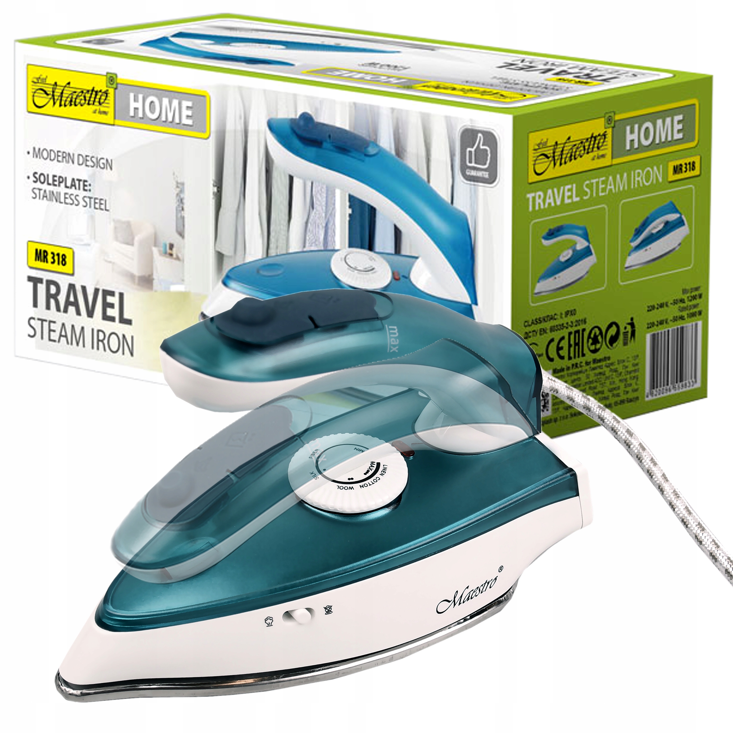 

Żelazko Turystyczne Parowe Składane Małe 1200W