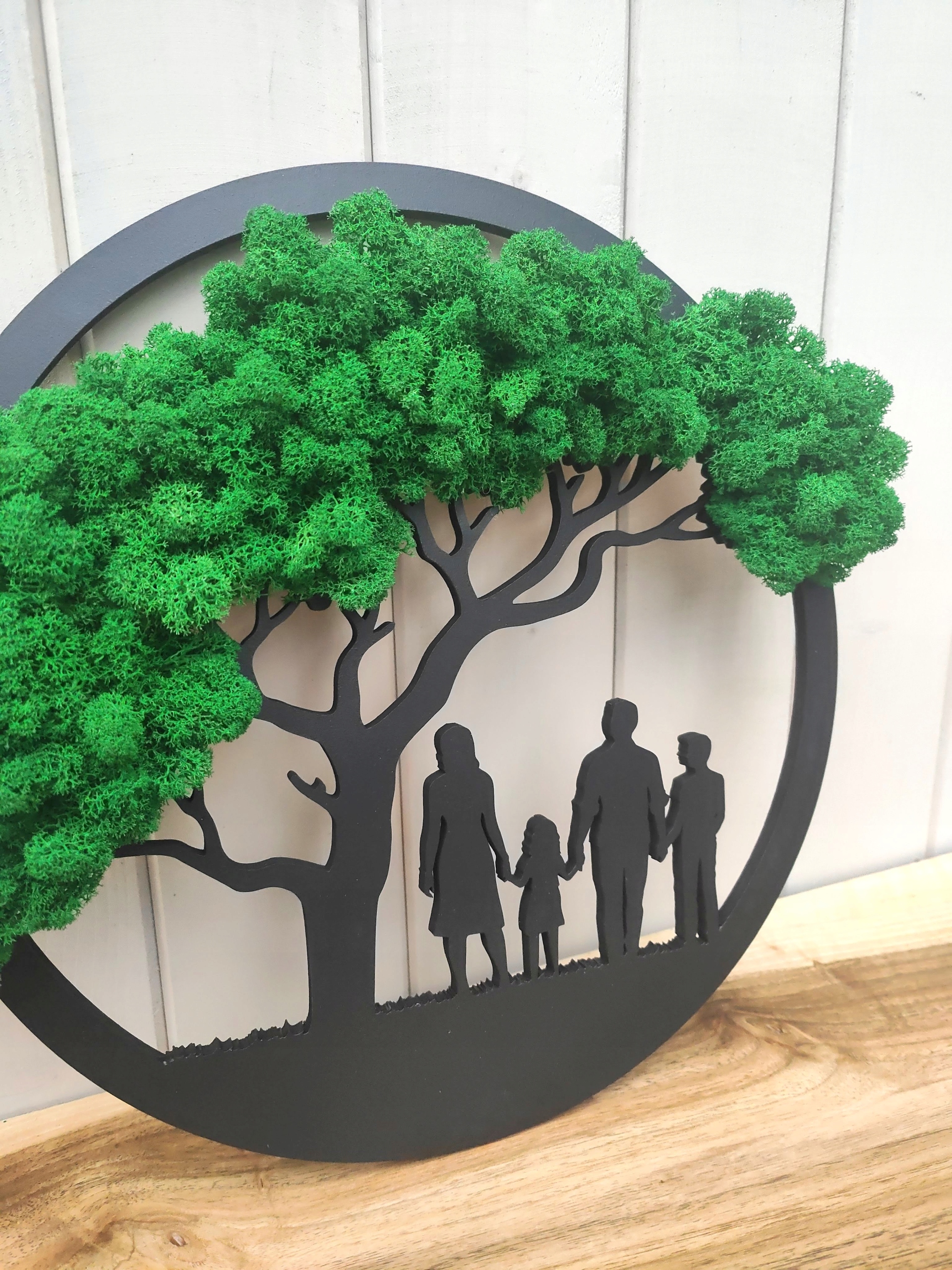 Dekoracja DRZEWO ŻYCIA z mchem chrobotkiem RODZINA 57cm 6mm mech chrobotek Rodzaj mech chrobotek