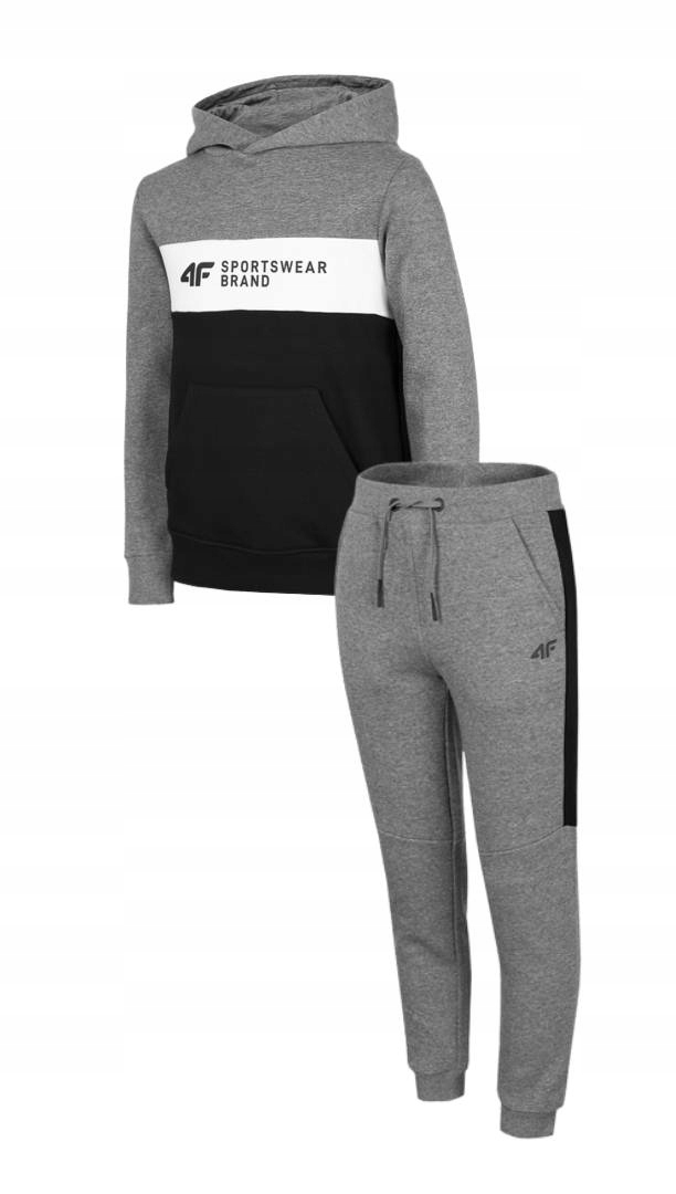 

Dres chłopięcy 4F komplet bluza spodnie szary 146