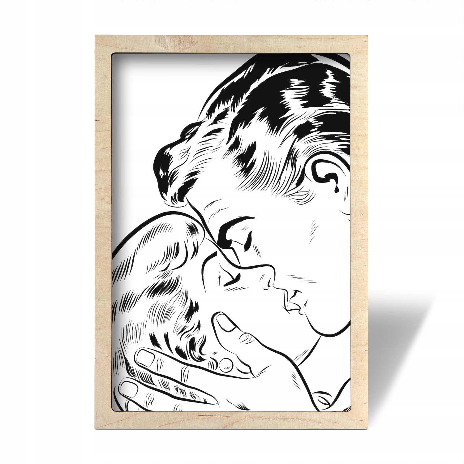 Nástěnný obraz v rámu Polibek komiks 45x65 cm