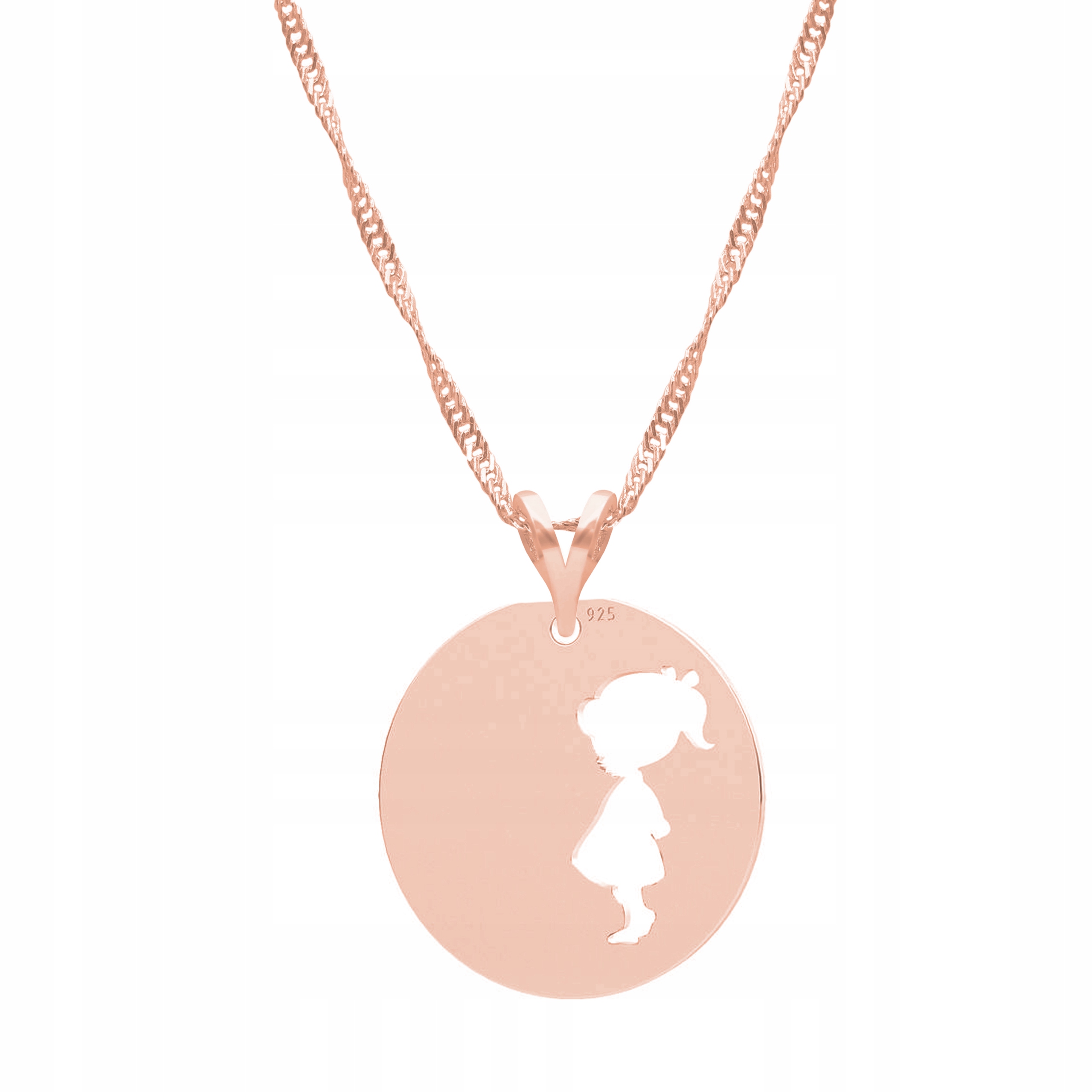 Řetízek zlatý náhrdelník 925 Dívka