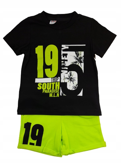 

Bawełniany Komplet Chłopięcy: T-shirt,spodenki 98
