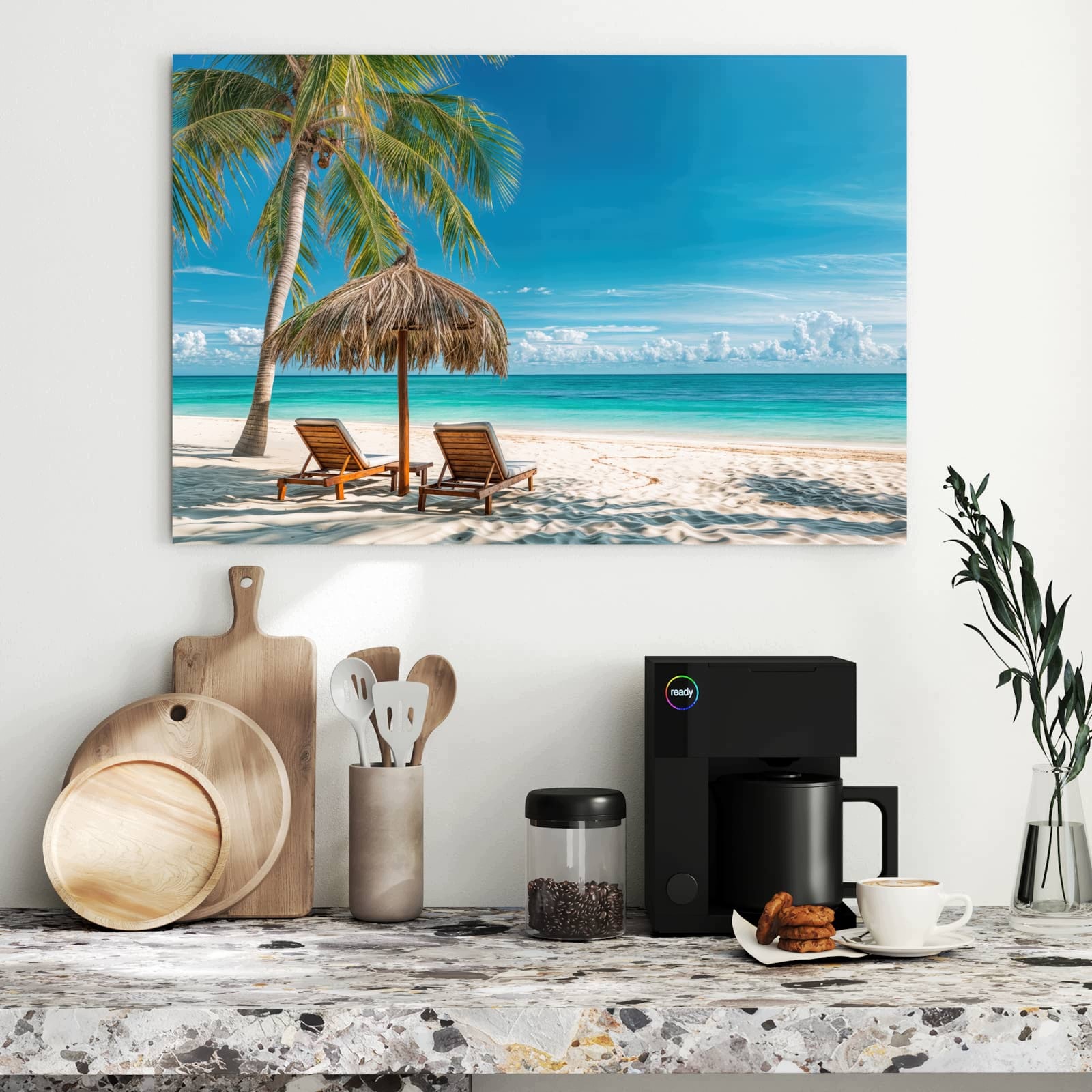 Magnetická tabule Plažový ráj 90 × 60 cm