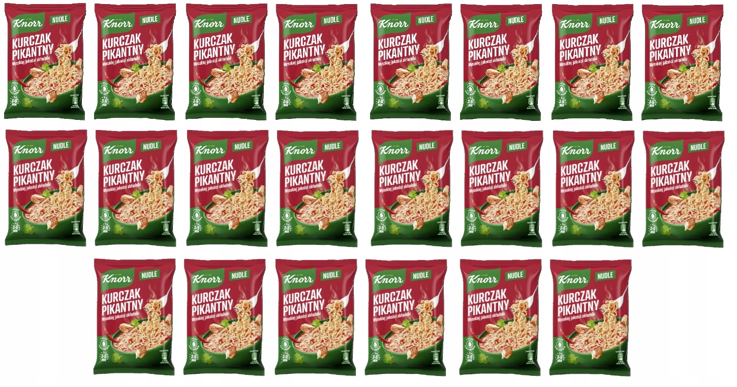 22x 63g Knorr Nudle Kurczak Pikanty Karton