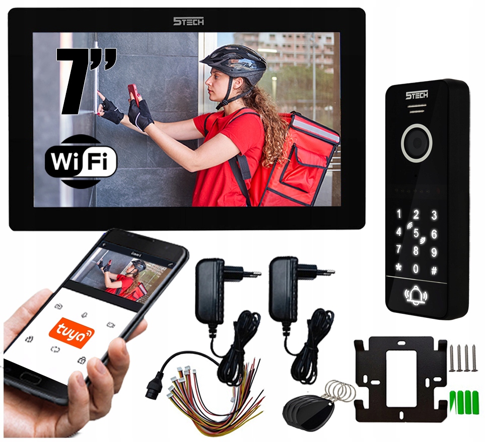 

Wideofon Domofon Wifi Aplikacja na telefon 5TECH