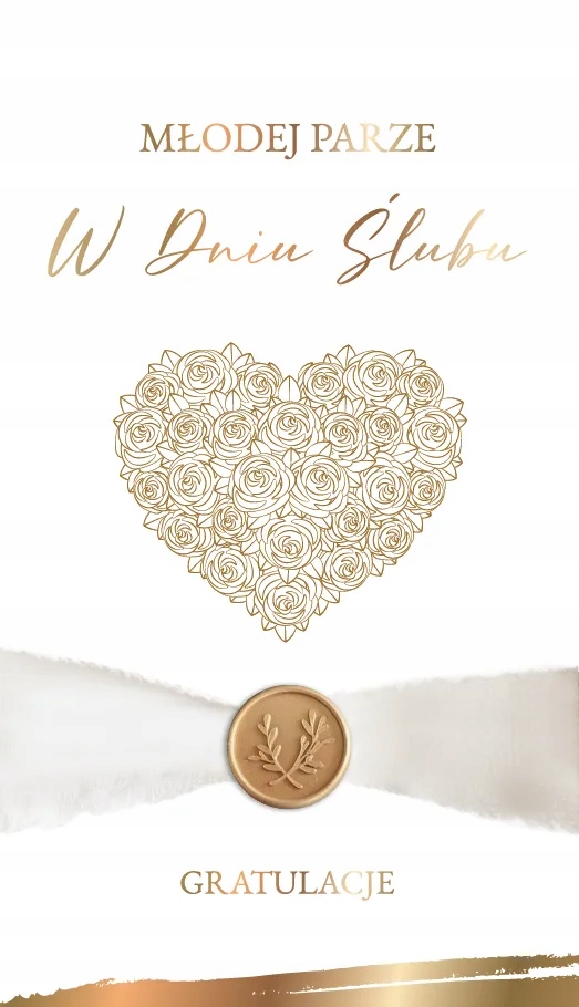 Prezent na Ślub Kartka z pięknym sercem KPAS195