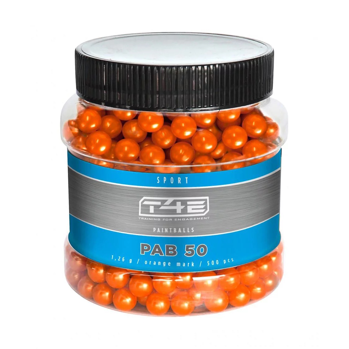 Kuličky s barvou T4E Sport Pab kal. .50 500 ks oranžová (2.4471)