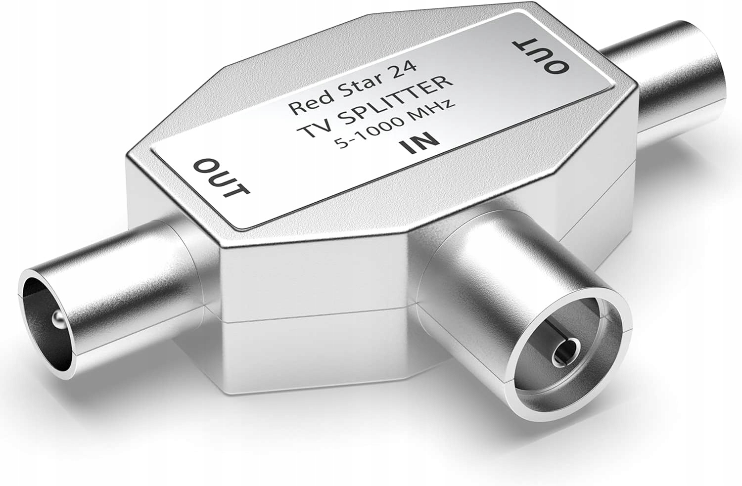 Outlet RedStar24 Rozdzielacz anteny 2-drożny plug & play 2x out IEC/ in IEC