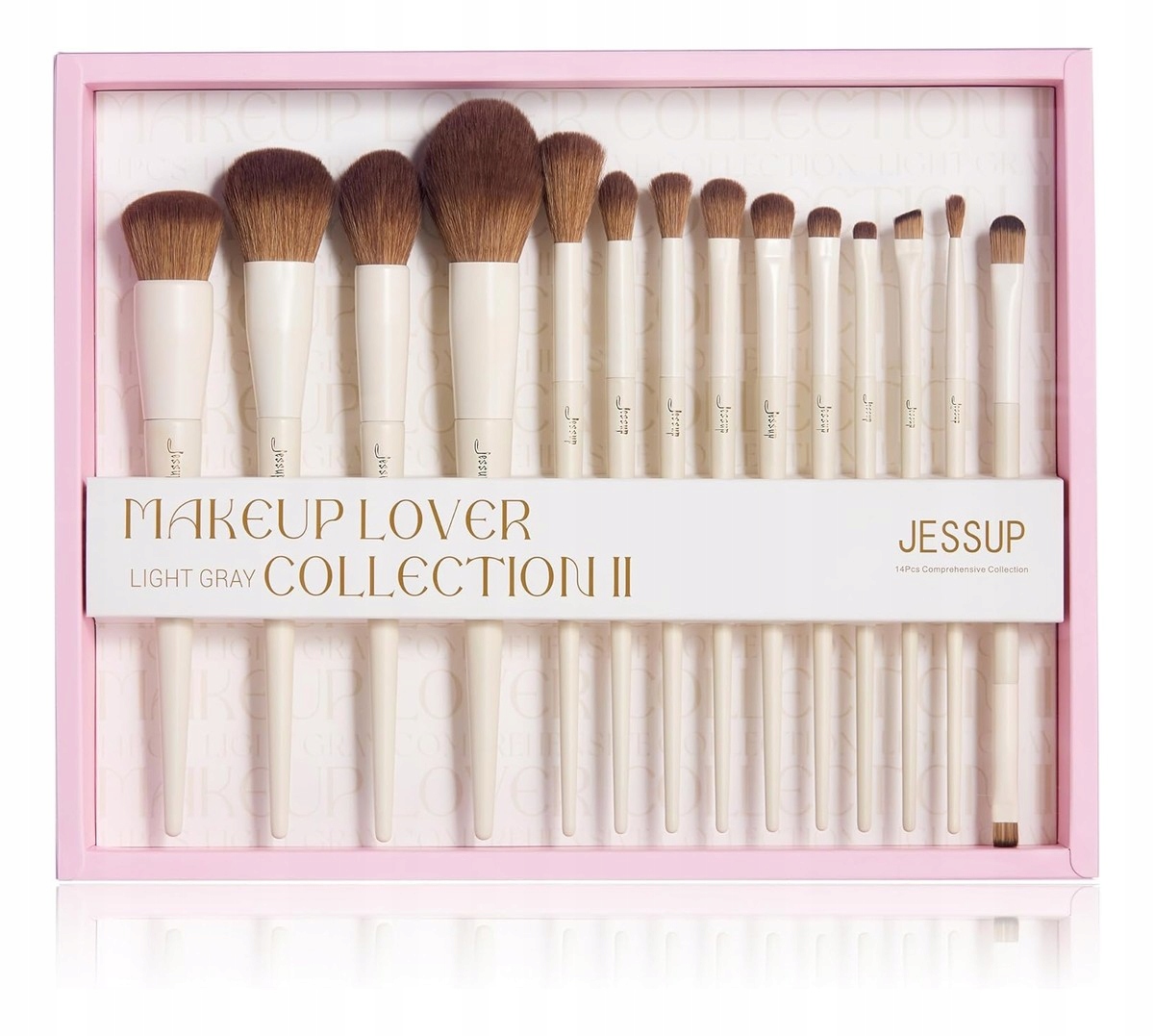Jessup Sada čtrnácti štětců na líčení obličeje Light Gray