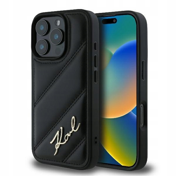 Karl Lagerfeld KLHCP16LPQDSMGK iPhone16 Pro 6.3" černý/černý hardcase Quil
