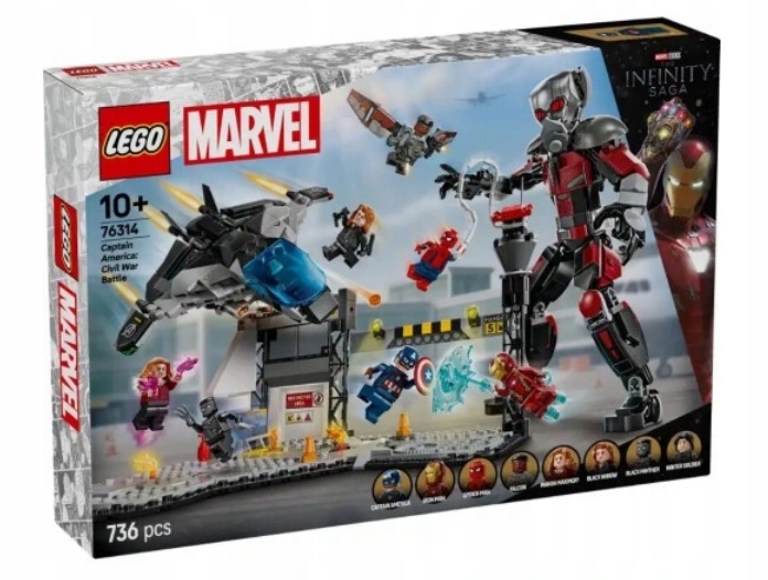 Lego 76314 Hrdinové Kapitán Amerika Válka Hrdinů Bitva