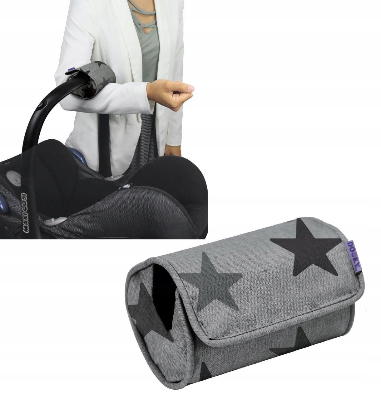 DOOKY MIĘKKI UCHWYT DO NOSZENIA FOTELIKA GREY