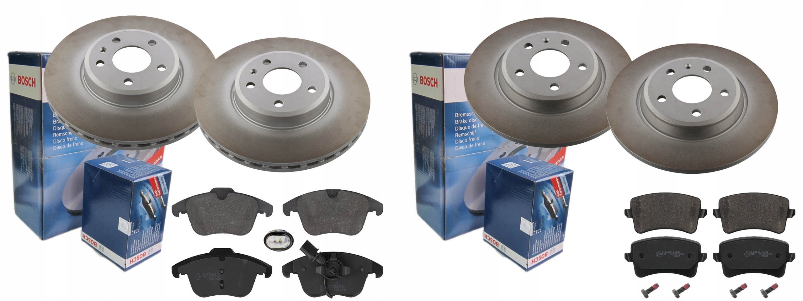 Диски колодки BOSCH передня задня AUDI A4 B8 314MM