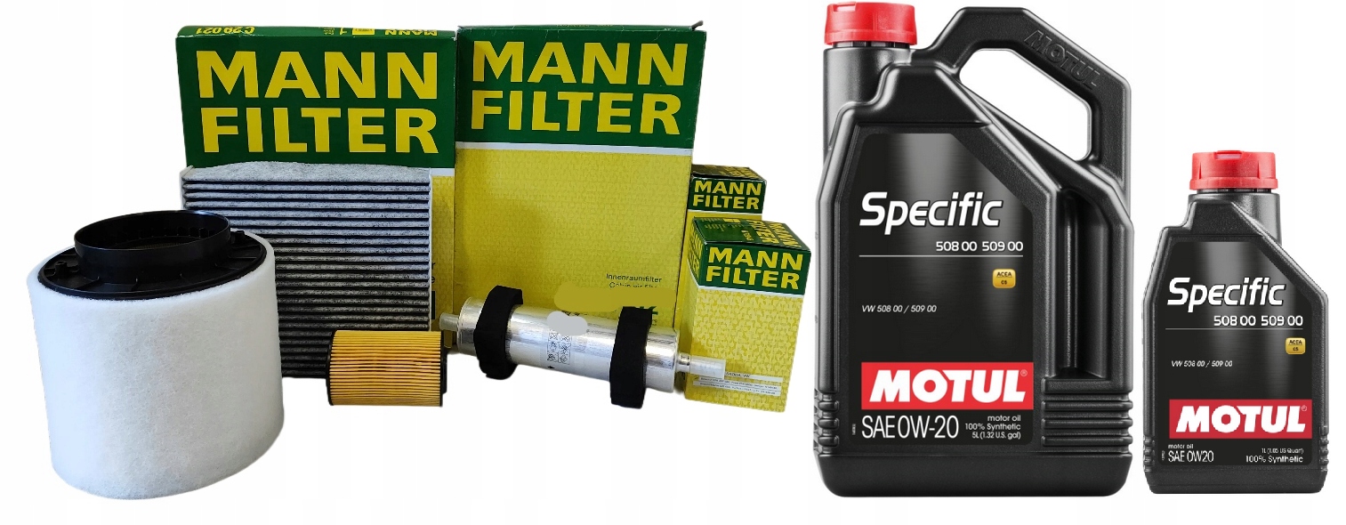 Mann Sada Filtrů Olej Motul 0W20 6L Audi Q5 II 35TDI 2.0 Tdi Deze 163KM