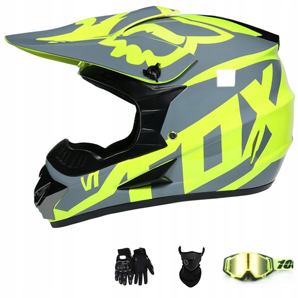 Motocyklová Přilba Lehká Enduro Quada Brýle Rukavice Maska XL