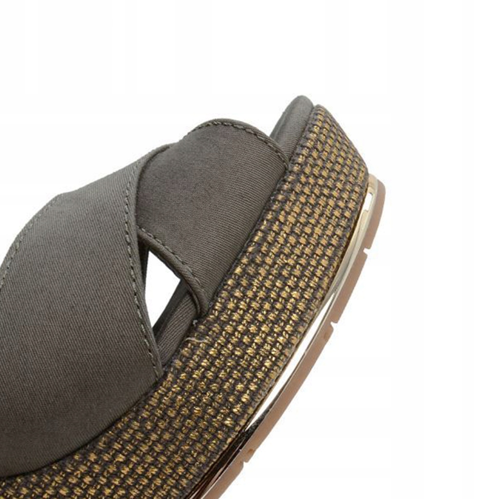 Espadryle Damskie TOMMY HILFIGER FW0FW04078 Khaki Marka Tommy Hilfiger