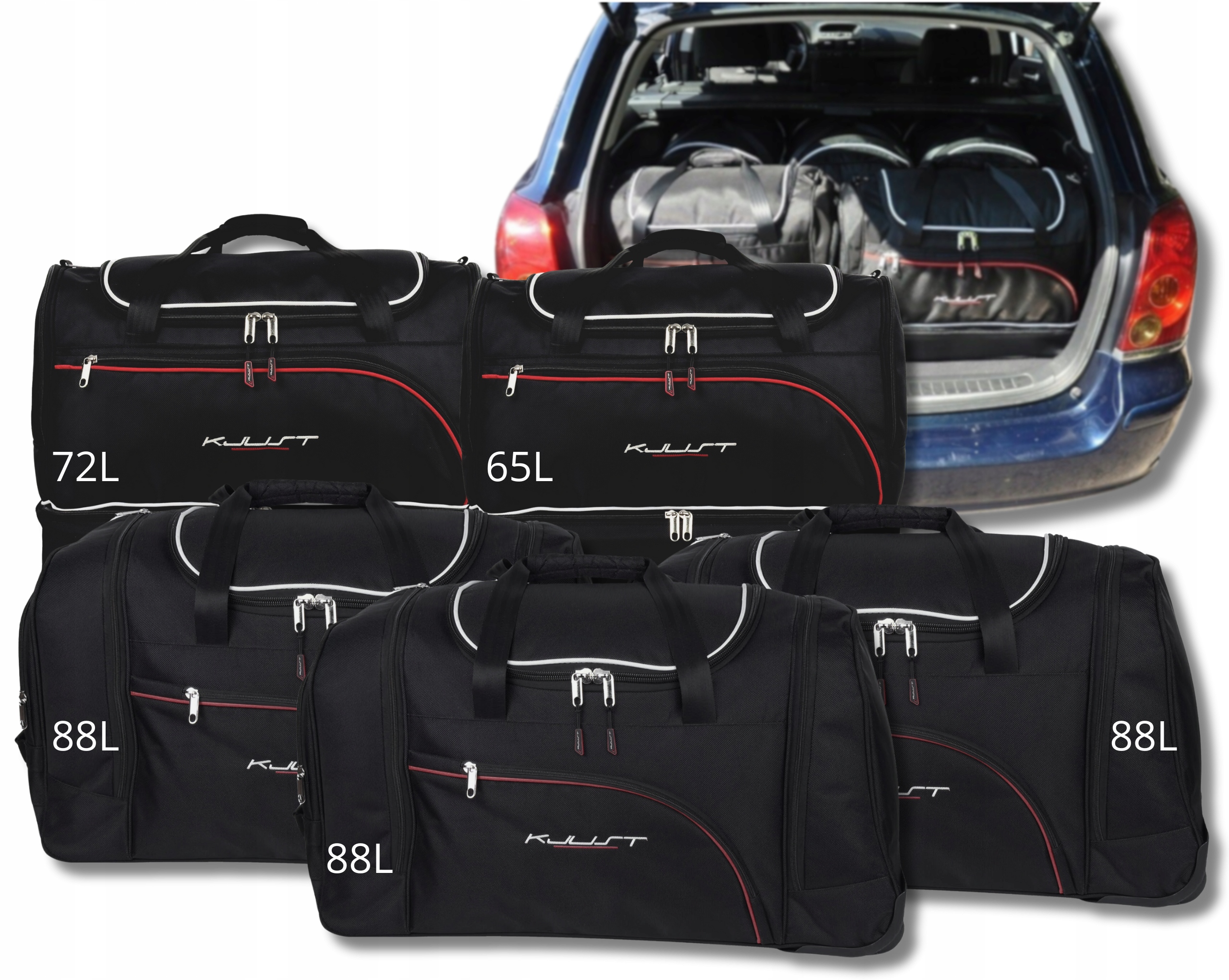 Sada tašiek Kjust do batožinového priestoru Toyota Avensis Wagon 2002-2009 5 ks