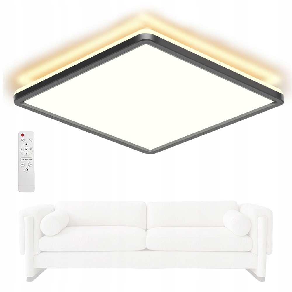 Mocny Panel Plafon Sufitowy Led Kwadrat 24W 3000K-6500K Pilot