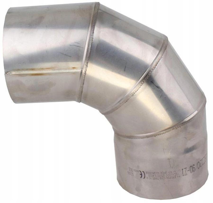 Koleno Ø150 90°/ 1 mm, pevné, žiaruvzdorná nerez