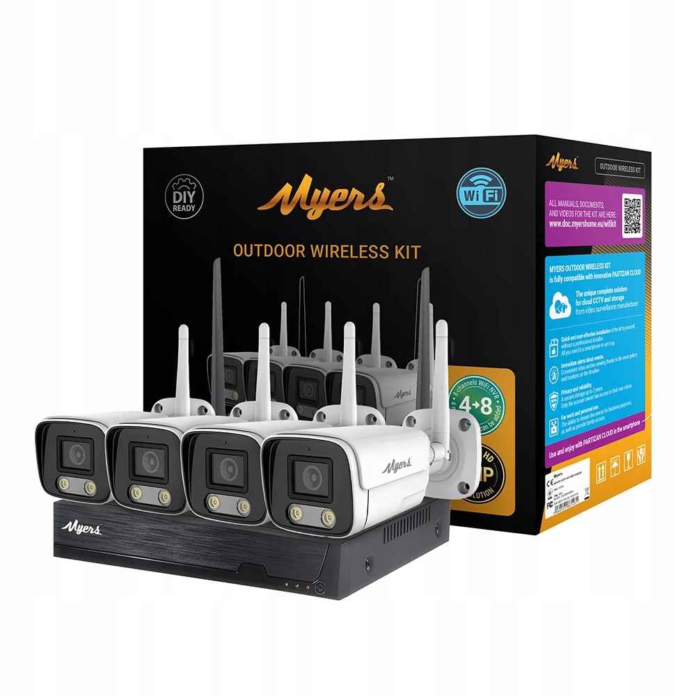 Wireless Kit Myers 8CH Wifi Kit 5MP 4xBullet