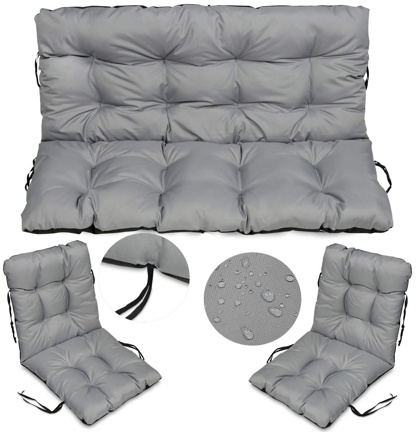 

Poduszki 180x60x50 na meble ławkę zestaw 2+1 stal