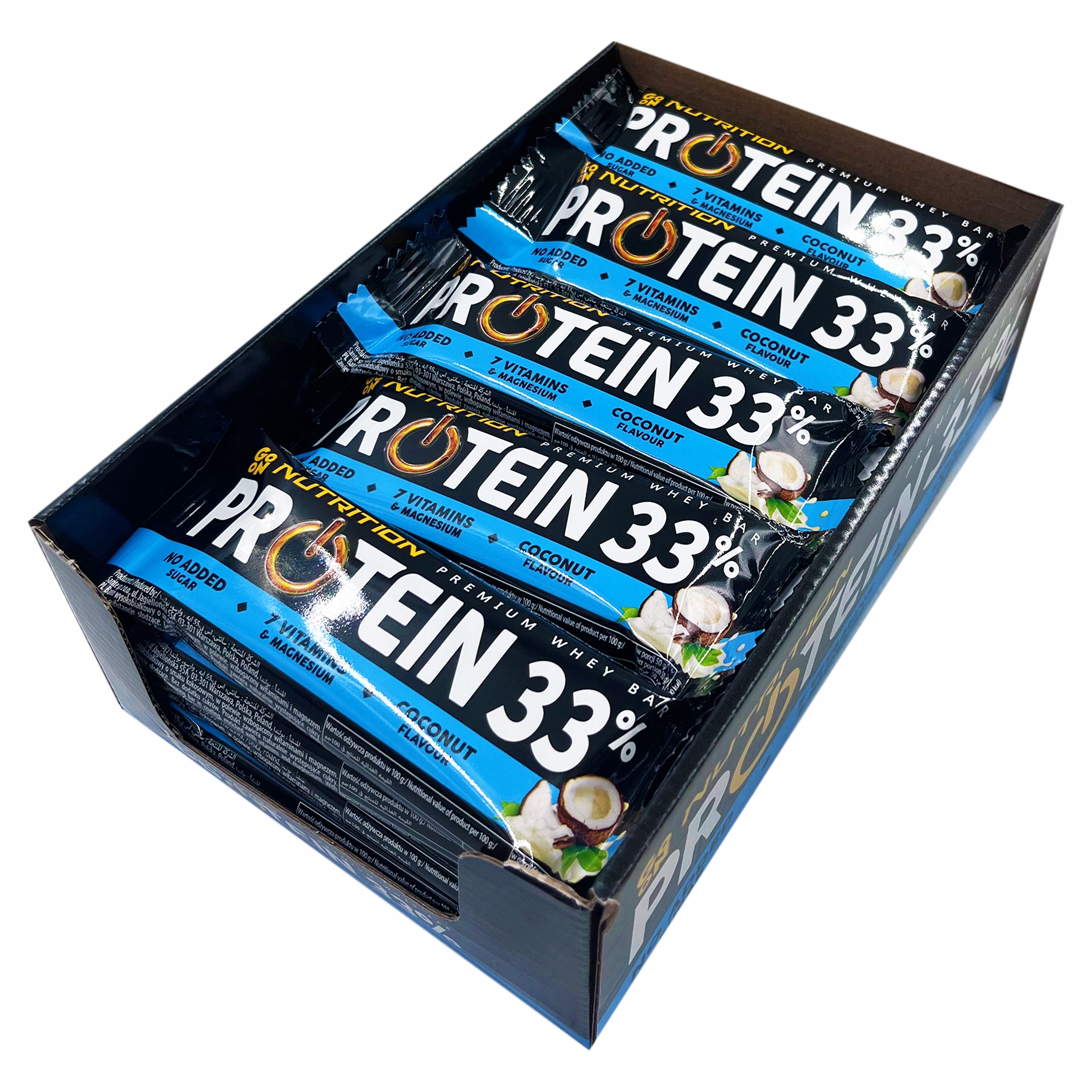 Baton proteinowy 33% kokosowy Sante 25 x 50g