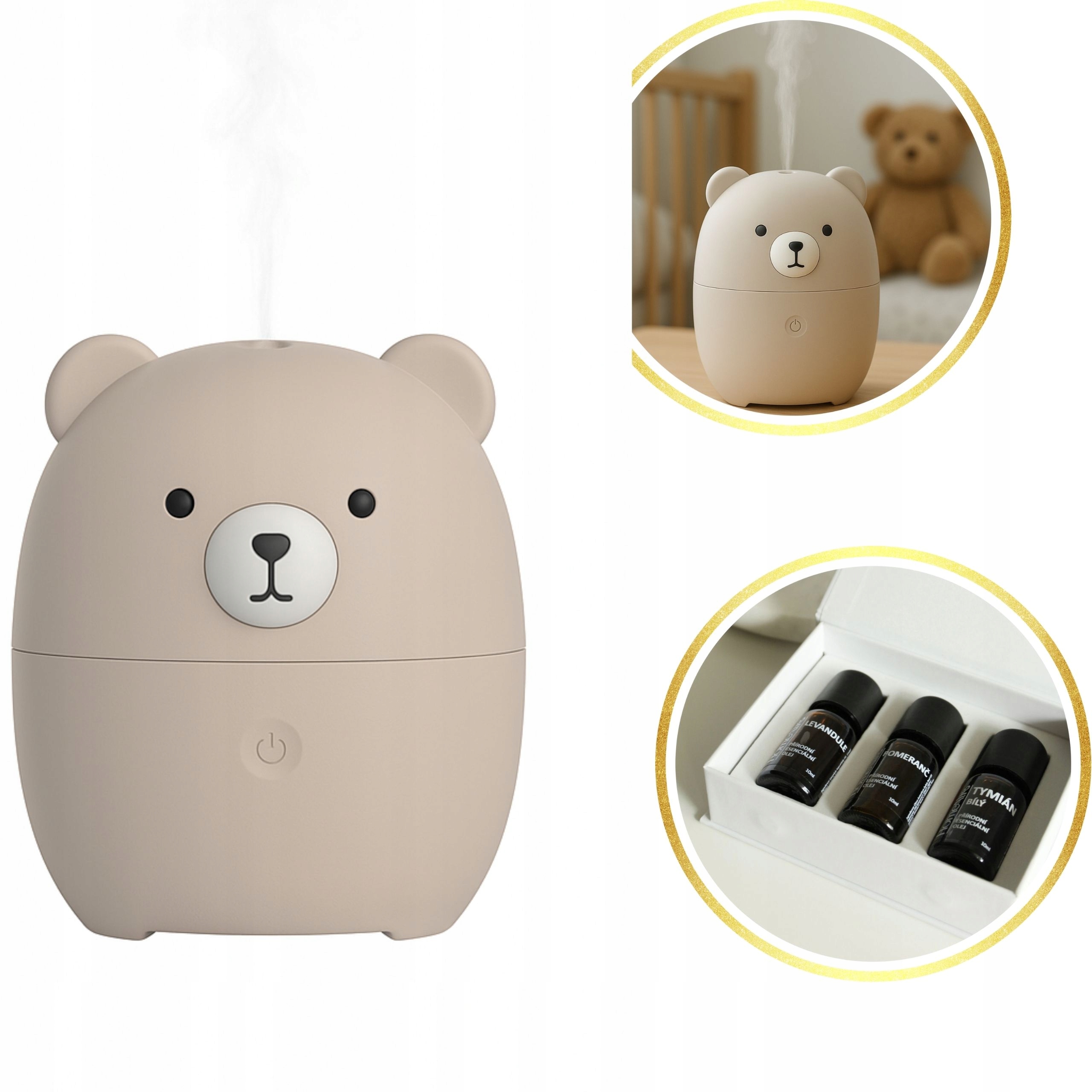 Difuzér na esenciální oleje pro děti Přenosná Tichá lampička do pokoje