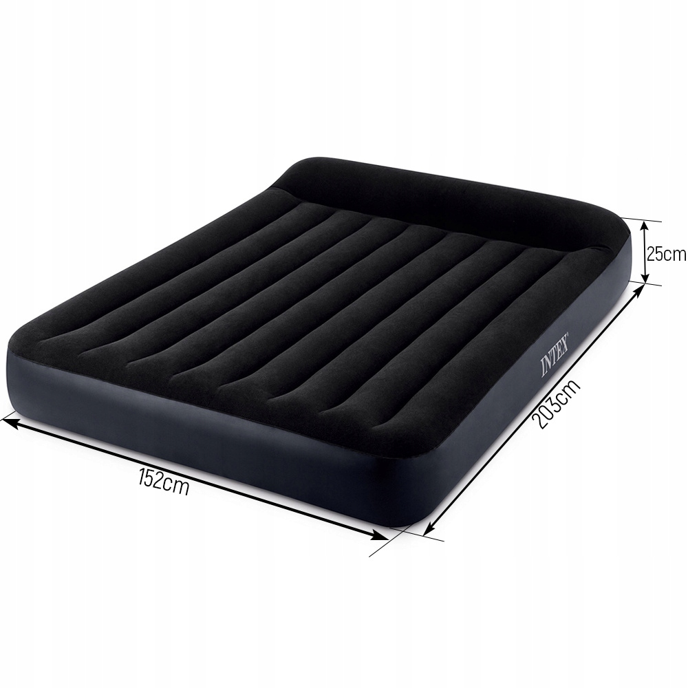 Materac welurowy z pompką 152x203 cm Intex 64150 Marka Intex