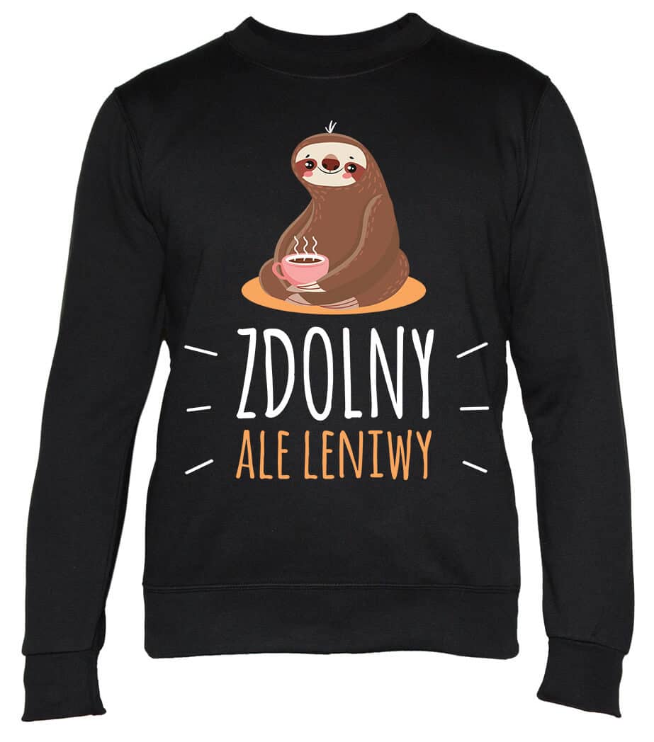 Pánská Mikina Schopný ale líný Xs Černá Dárek do práce pro něj chlapa M