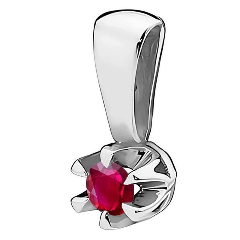Piękna Klasyczna Złota Zawieszka pr. 585 14k z Rubinem 0,15ct Pudełko