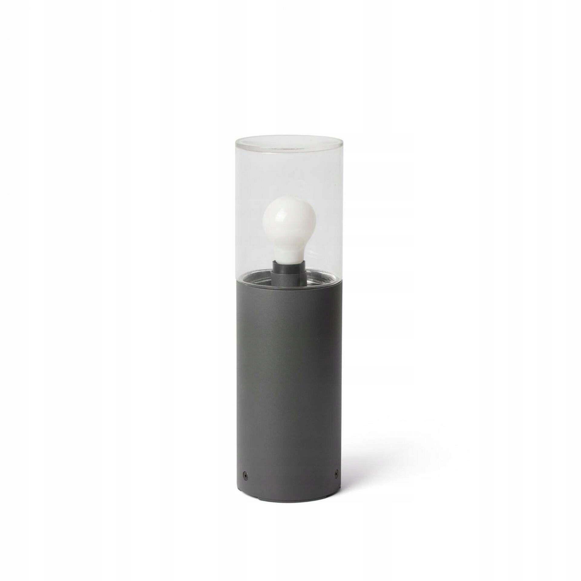 Sloupková lampa Faro Kila 400, E27, IP65, hliník, tmavě šedá, výška 40 cm