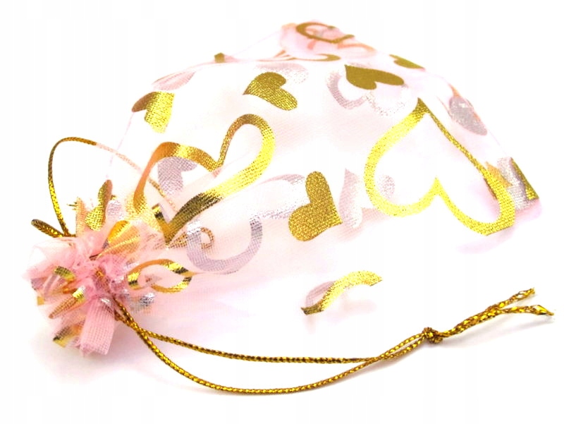 

Woreczek ozdobny Organza 11 x 9 cm Różowy [E102]