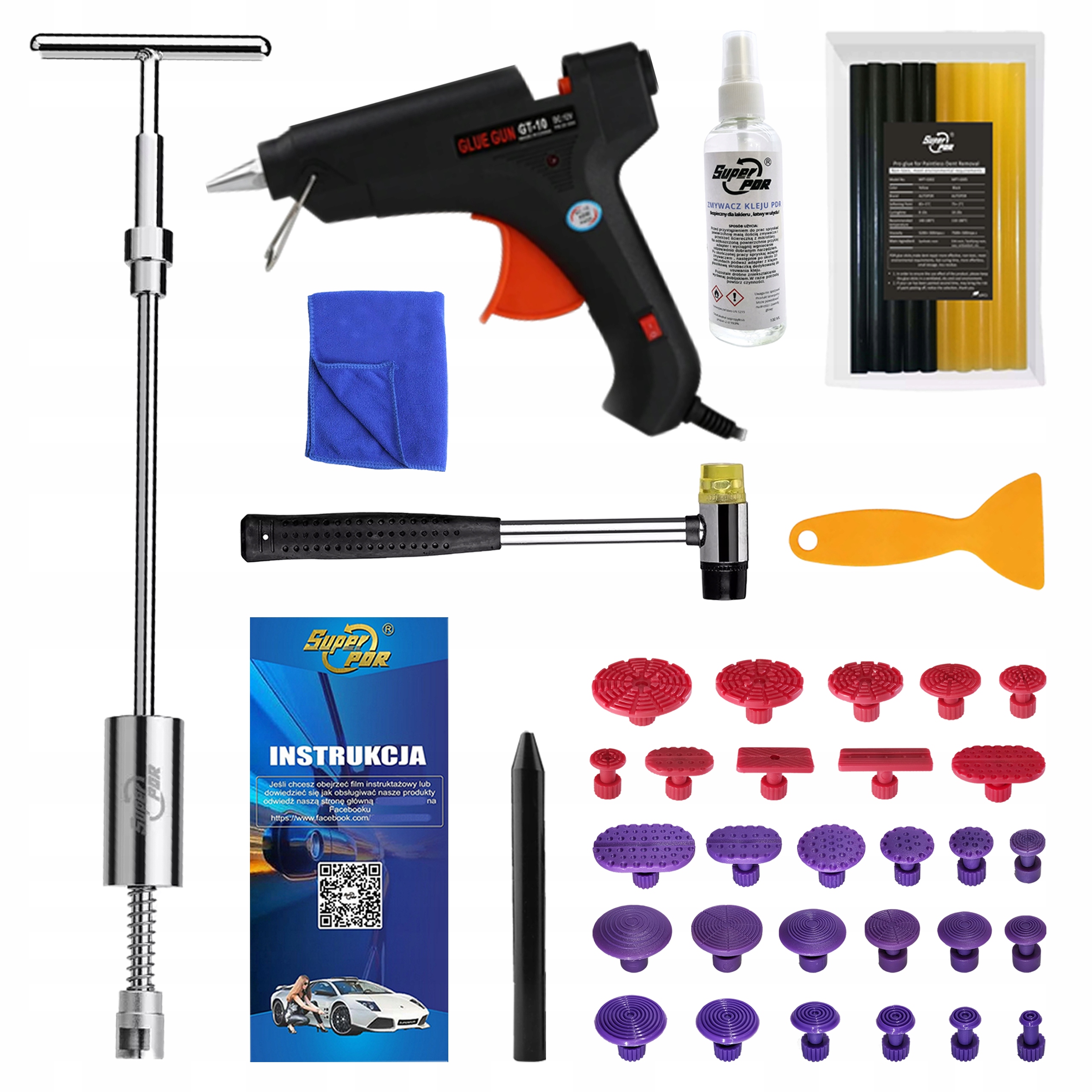 Sada nářadí pdr Setrvačné kladivo pro vytahování promáčklin