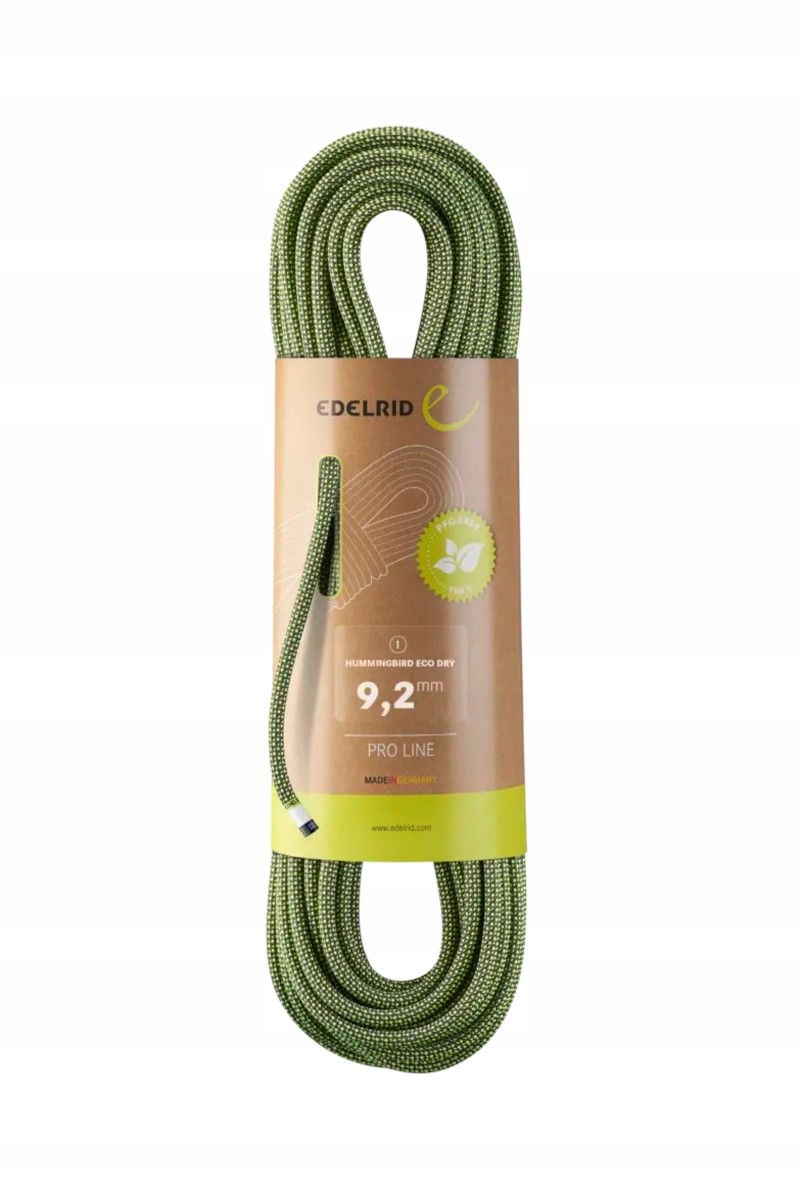 Edelrid Dynamické lano Hummingbird Eco Dry 9,2 mm 60 m Night Citrus
